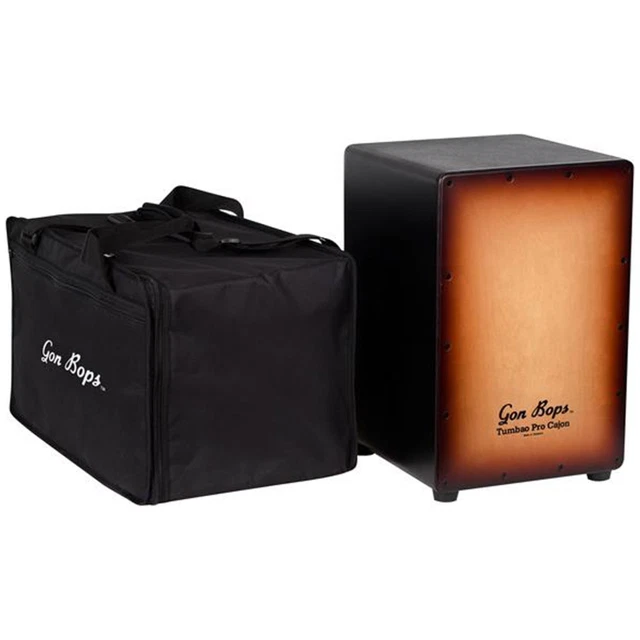 Gon Bops Tumbao Pro Cajon Drum Burnt Toast Burst