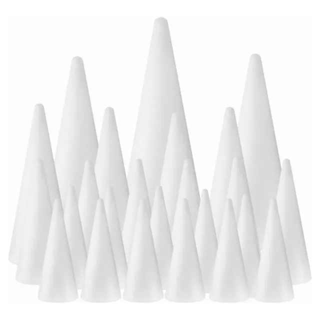 24Pack Craft Foam Cones, Foam Tree Cones, Cones Shaped Foam for Arts,3184