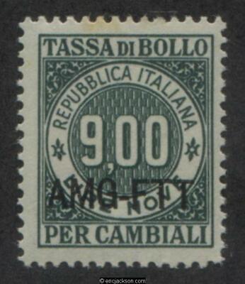 AMG Trieste Letters of Exchange Revenue Stamp, FTT LE48 mint, F-VF