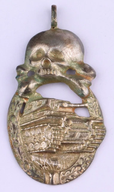 Skull Bones Pendant German TANK Panzer ww2 WWII ww1 WWI Military WAR Jewelry