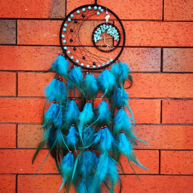 Handmade Tree of Life Dream Catcher Feather Dreamcatcher Home Wall Hanging Decor 2