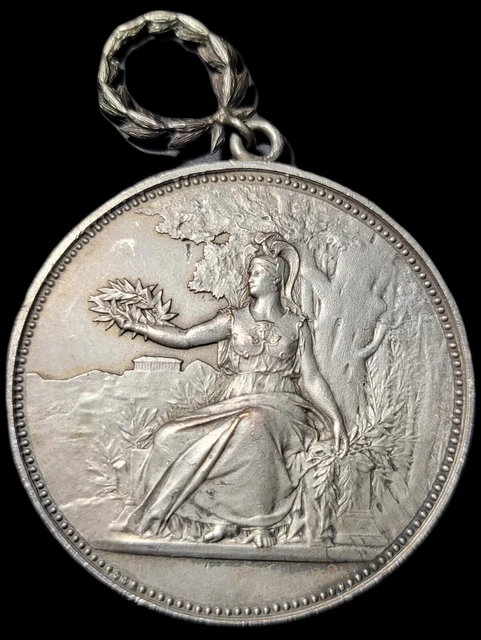 RARE Médaille Société D'Escrime à L'Épée De Paris 1893 – Bronze, Thème Épée
