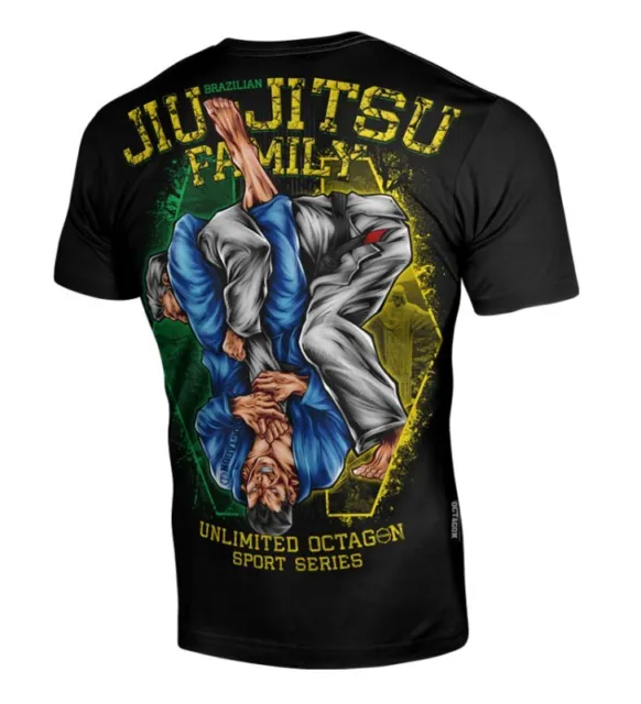 Men's T-Shirt Octagon Jiu Jitsu Family MMA KSW UFC Boxing BJJ Polska Full Print