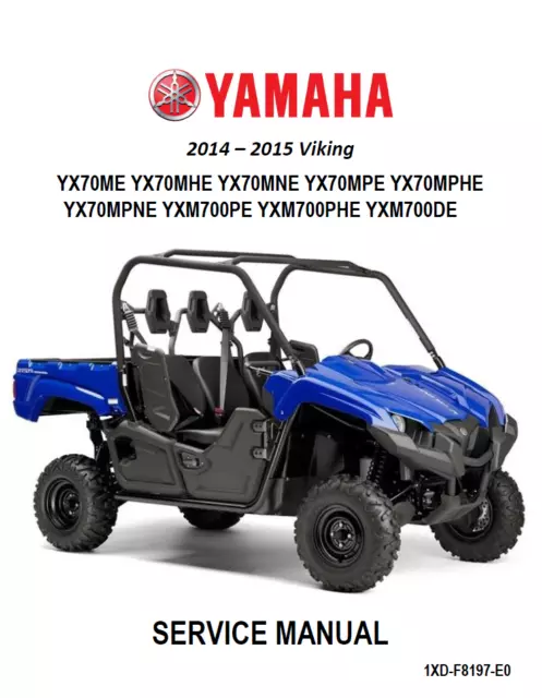 YAMAHA Viking 700 FI Service Repair Manual Maintenance Workshop  BOOK 2015