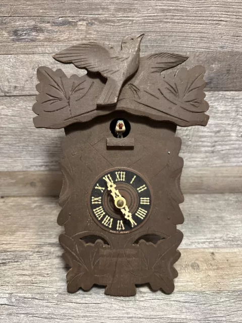 Beautiful Vintage Wooden Cuckoo Clock made in Germany Untested For Parts