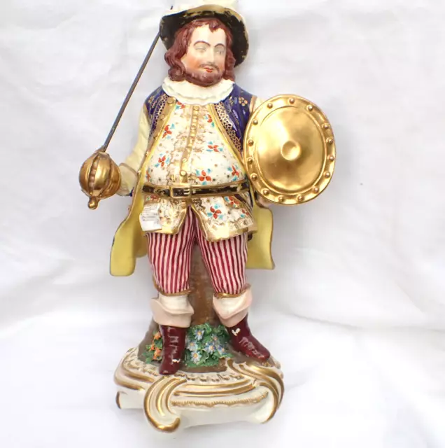 Large Antique 18th Century Derby Porcelain Figure of Sir John Falstaff bc