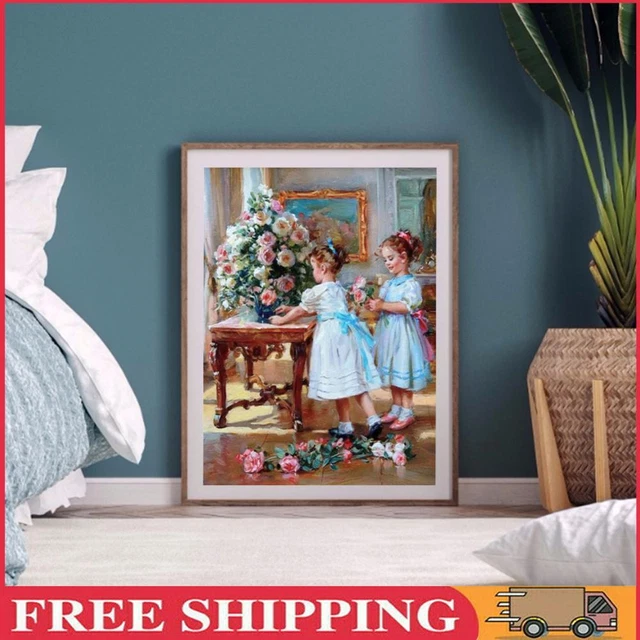 Two Sisters Oil Paint By Numbers Kit DIY Acrylic Painting Frameless Gift (B2205)