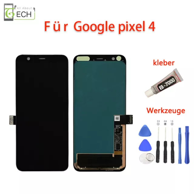 Für Google Pixel 4 LCD (OLED) Display Bildschirm Glas Scheibe Touch Screen