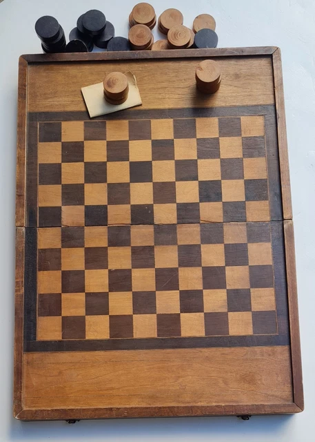 Ancien Jeu De Jacquet/Backgammon En Bois - Complet Avec Pions, Mais Dés Manquants