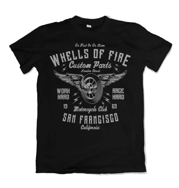 Wheels Of Fire mens t shirt Motorbike garage biker motor  S-3XL