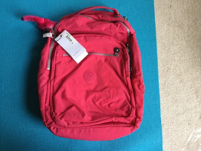 Kipling Seoul Large Backpack Laptop Protection vibrant Pink BP3020 NWT