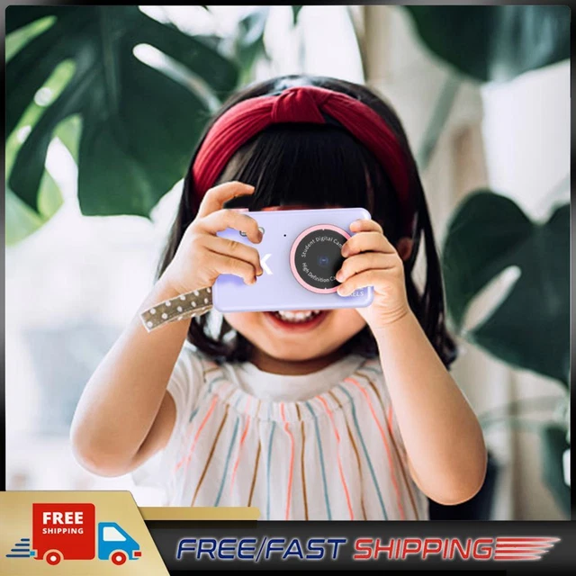 80MP 2.4 inch HD Screen Kids Digital Video Photo Camera with 32GB Card (Purple)