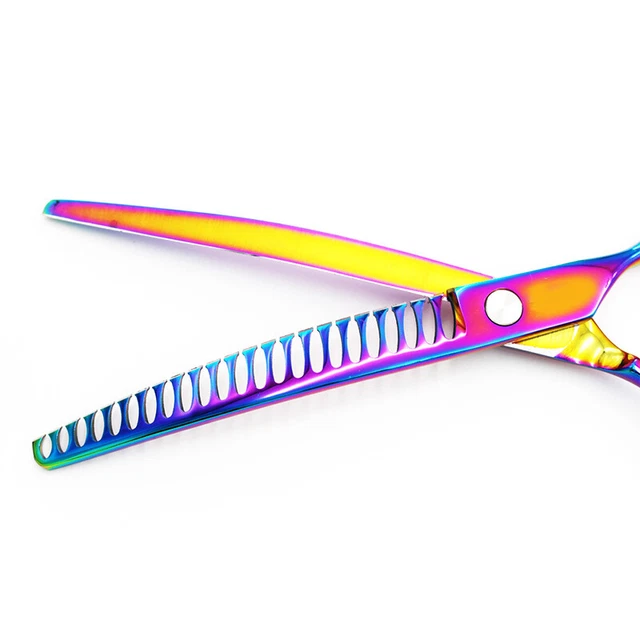 Pet Downward Curved Thinning Scissors Professional Dogs Cats Grooming Scissor BA