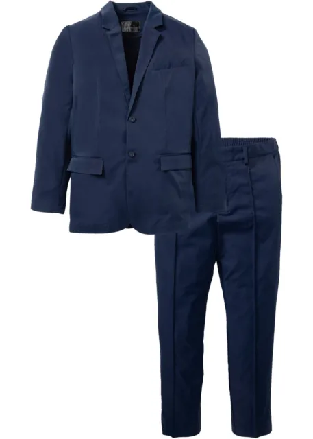 Set 2 pezzi abito uomo giacca e pantaloni taglia 50 blu scuro abito da uomo nuovo