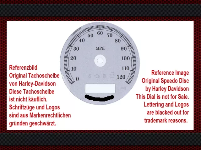 Tacho Aufkleber für Harley Davidson FLHX Street Glide 2007 bis 2013 Ø80 Mph zu K 2