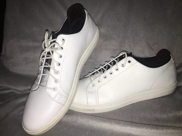 REACTION by Kenneth Cole White Leather Sneaker Size 10M
