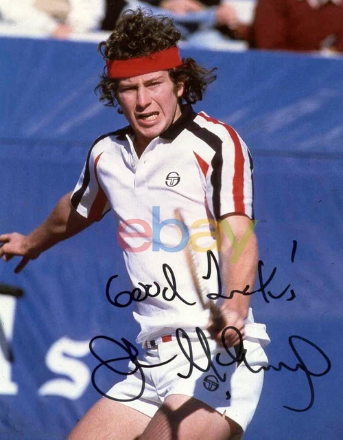JOHN McENROE 8X10 AUTOGRAPHED AUTO PHOTO USA US OPEN HALL OF FAME HOF reprint