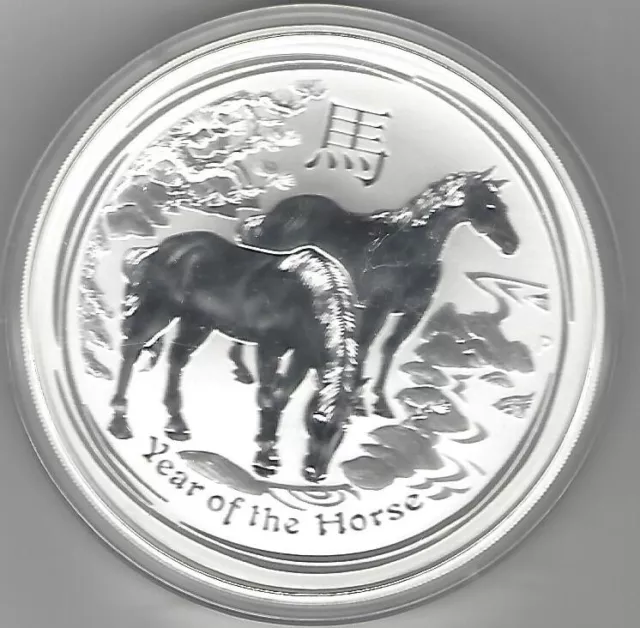 2014 $10 Dollars Australia Year Of The Horse 10 Ounces Fine 999 Silver - Bu