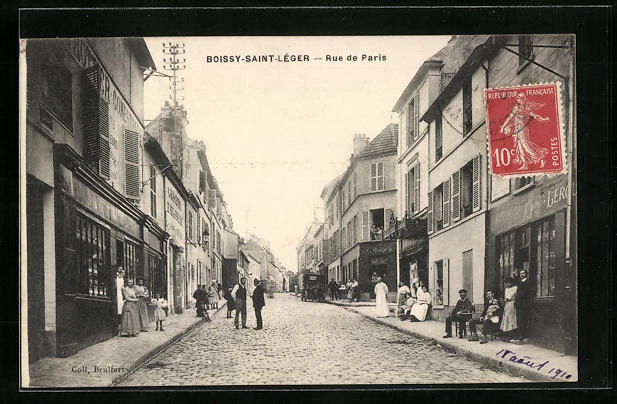 CPA Boissy-Saint-Léger, Rue de Paris, vue de la rue