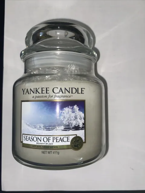 Yankee Candle Season Of Peace Jar Rare Retired Very Rare Medium Beautiful