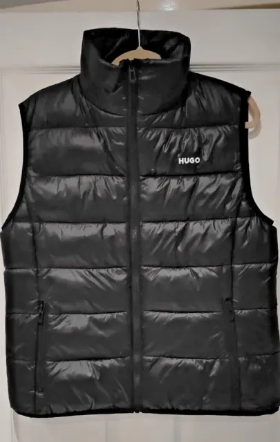 HUGO BOSS womens fandicia quilted gilet, size 16 UK NEW Black