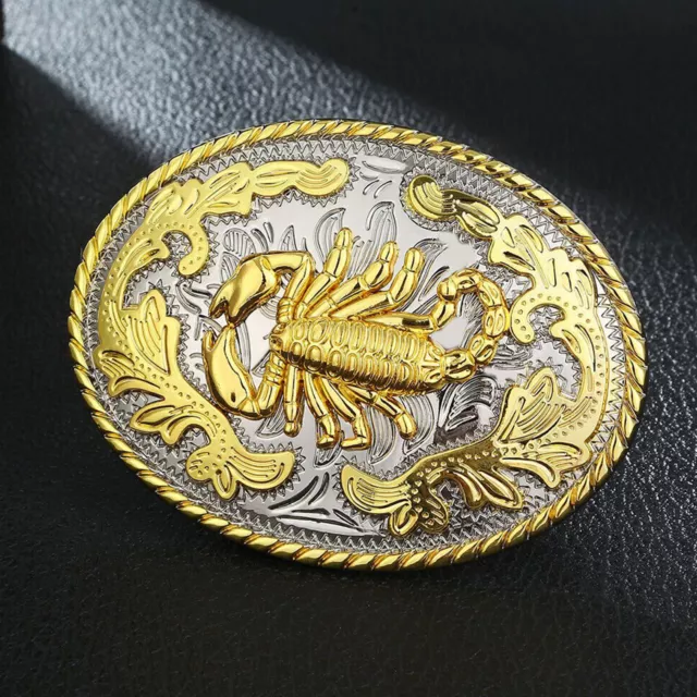 Boucle de ceinture Scorpion New Men Women Gold Silver Metal Western Cowboy