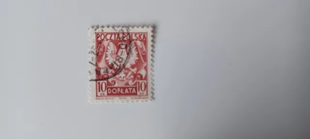 Briefmarke Poczta Polska Doplata 10 GR gestempelt