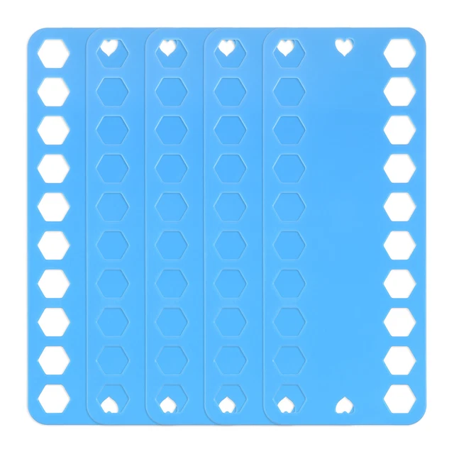 5 tarjetas organizadoras de hilo dental bordado 20 posiciones para coser azul maíz