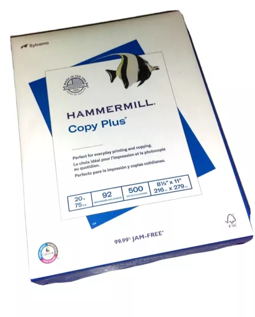 Hammermill Paper Copy Plus Printer 1 Ream 500 Sheets 20 lb,92 B 8.5 x11 FASTship