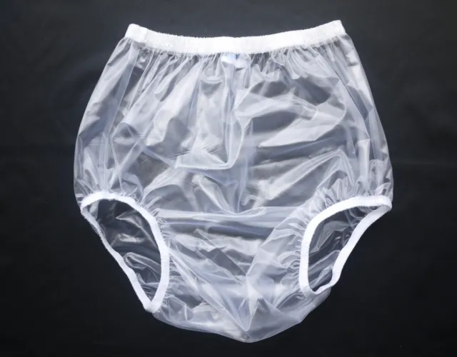 ADULT PULLON PLASTIC Pants Clear Vinyl Incontinence Baby Pants Size XL ...