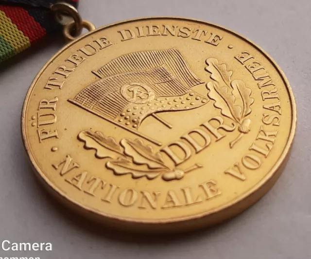 Orden Medaille Treue Dienste NVA Gold Ordensspange Wappen ohne Ring ohne Punze