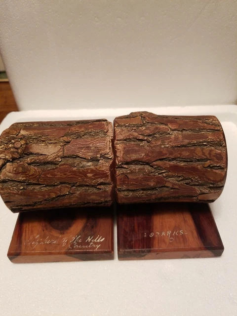 Shepherd of the Hills Ozark Book Ends Sawed Log Harold Bell Wright Vintage Shepherd of the Hills Ozark Book Ends Sawed Log Harold Bell Wright Vintage