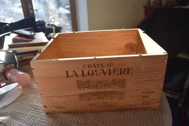 CAISSE BOIS VIN vide chateau la louviere EUR 3,00 - PicClick FR