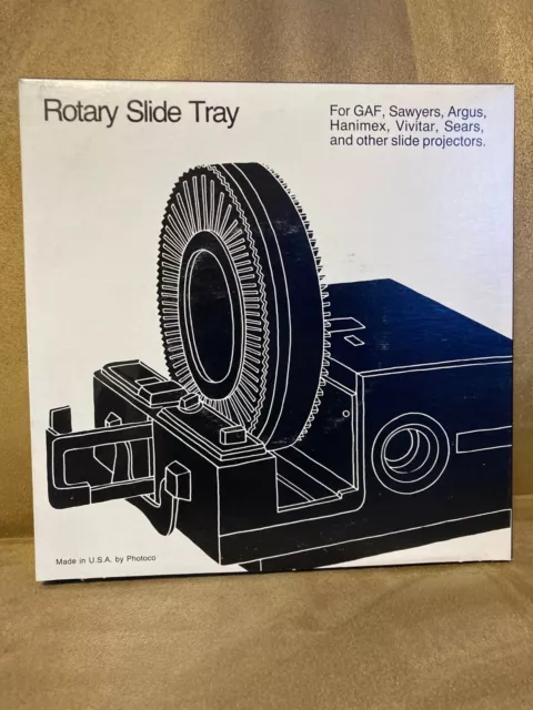 Vintage Universal Photoco Rotary Slide Tray w Original Box - Brand New!