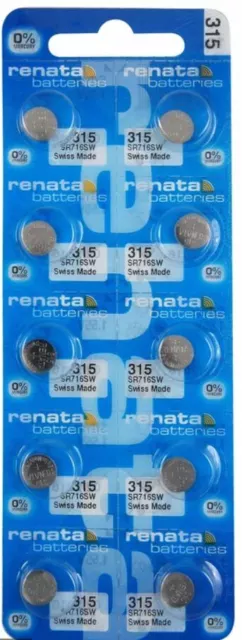 Genuine Renata Swiss Brand 1225 2430 2450 2477 394 315 Battery Lithium Button 3