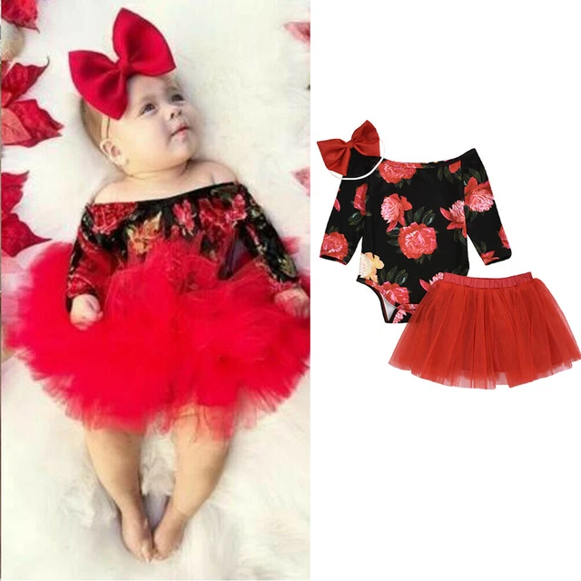 3 pz body floreale neonata bambina romper gonna fiocco fascia abbigliamento