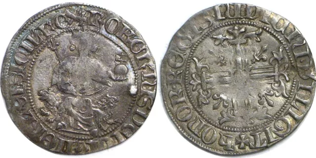 1309-1343 Italy Naples Robert d' Angio The Wise Silver Gigliato