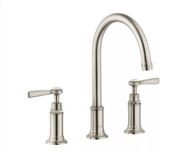 HANSGROHE AXOR MONTREUX 16514821 WIDESPREAD LAVATORY FAUCET in Brushed Nickel