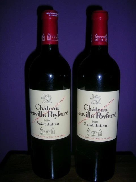 Château Léoville Poyferré  - Lot de 2 b. 2010  -  RP : 98+/100   -  St-Julien.