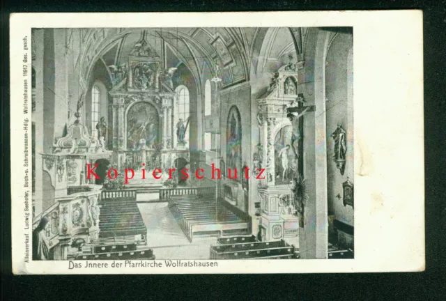 AK Wolfratshausen, Innere der Pfarrkirche, Bad Tölz, Oberbayern, vor 1905 ungel.