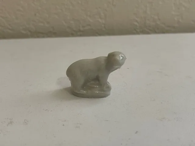 Vintage Miniature Ceramic White Polar Bear Figure