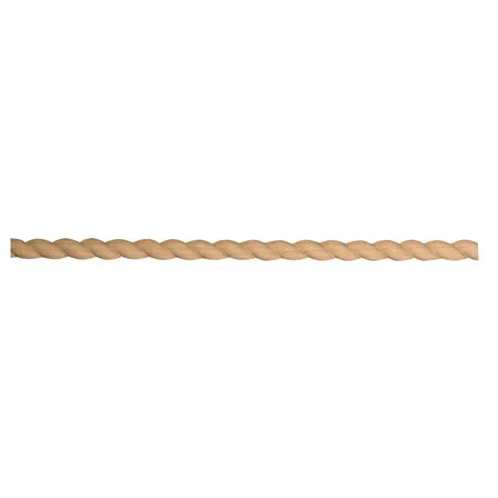 OSBORNE WOOD PRODUCTS 74603.96H 1/2 x 1/2 x 96 Rope Insert Moulding in Hickory
