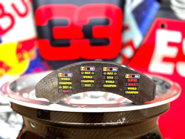 4Pb Race Used Brake Pad Max Verstappen F1 World Champion 2023 Red Bull Racing