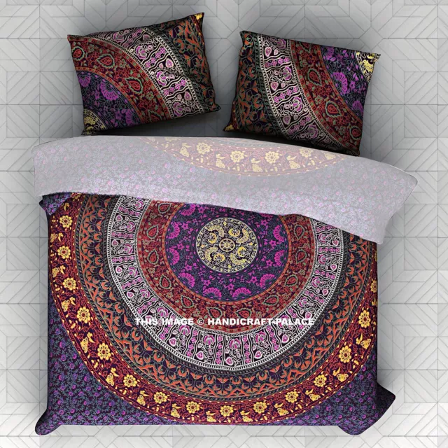 Mandala de India Juego de Cama Tapiz Hippie Bohemio Sábana Manta con Almohada