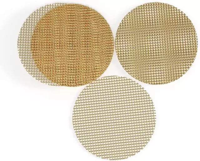 BMTick 10mm Pipe Gauze Screen (Pure Brass) for Tobac Pipes and Bongs 50 Pack 3