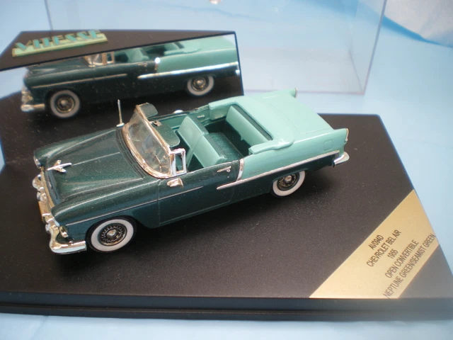 Chevrolet Bel Air cabriolet ouvert Vert 1955 1/43 Vitesse AV094D Neuf Boite