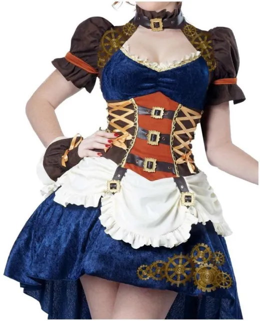 STEAM PUNK CAPTAIN Steampunk Pirate Victorian Science Fiction Womens  Costume £63.14 - PicClick UK