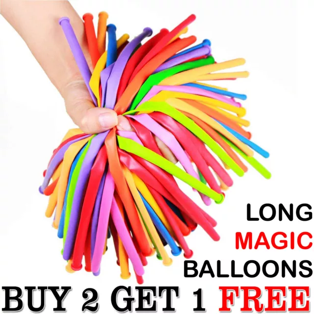New LONG MAGIC Balloons Different Colours Latex 260Q Traditional Modelling X 100