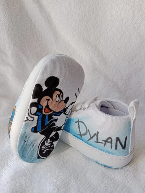 SCARPINE NEONATO PERSONALIZZATE dipinte a mano Inter EUR 39,90