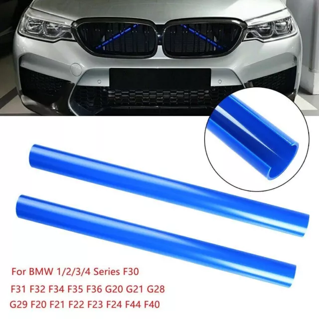 Front Grill Streifen Zierleisten V Streben Blau passend für BMW F30 F31 F32 F33 3